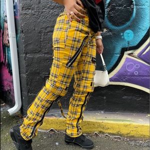 TRIPP NYC PLAID BONDAGE PANTS